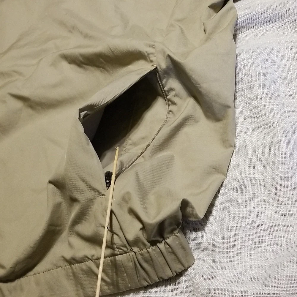 Nike Windbreaker Mens Size Large Tan Performance Golf Outdoor
